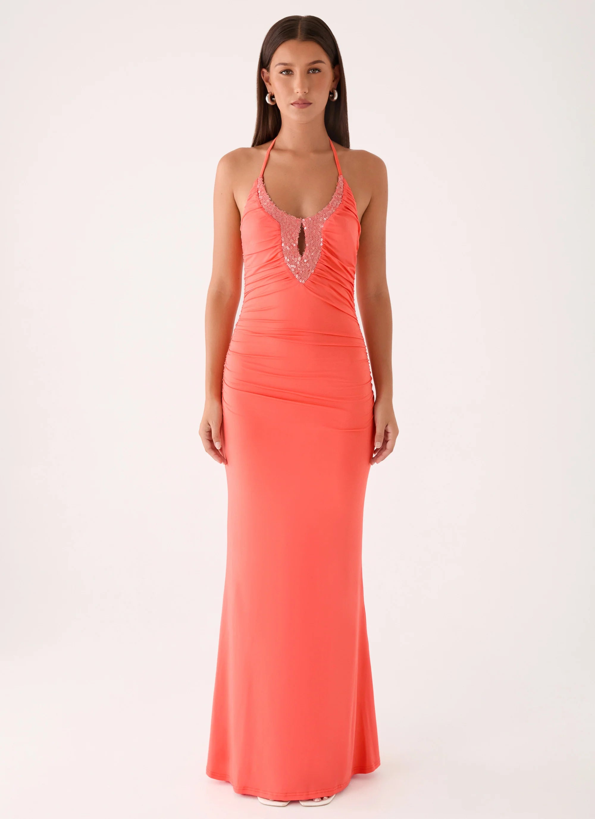 Aminata Maxi Dress - Burnt Coral